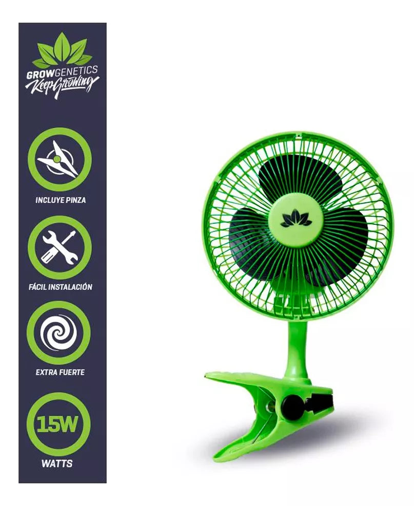 Ventilador Clip Fan 15w - Grow Genetics - Green Growshop