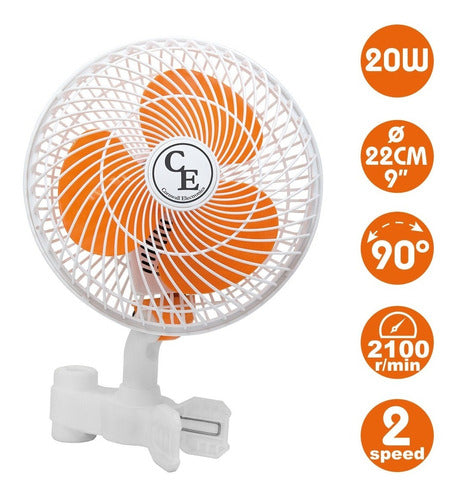 Ventilador Oscilante 20w - Corwall Electronics - Green Growshop