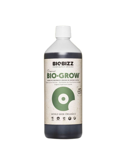 Etiqueta NPK de fertilizante Bio Grow Biobizz para crecimiento