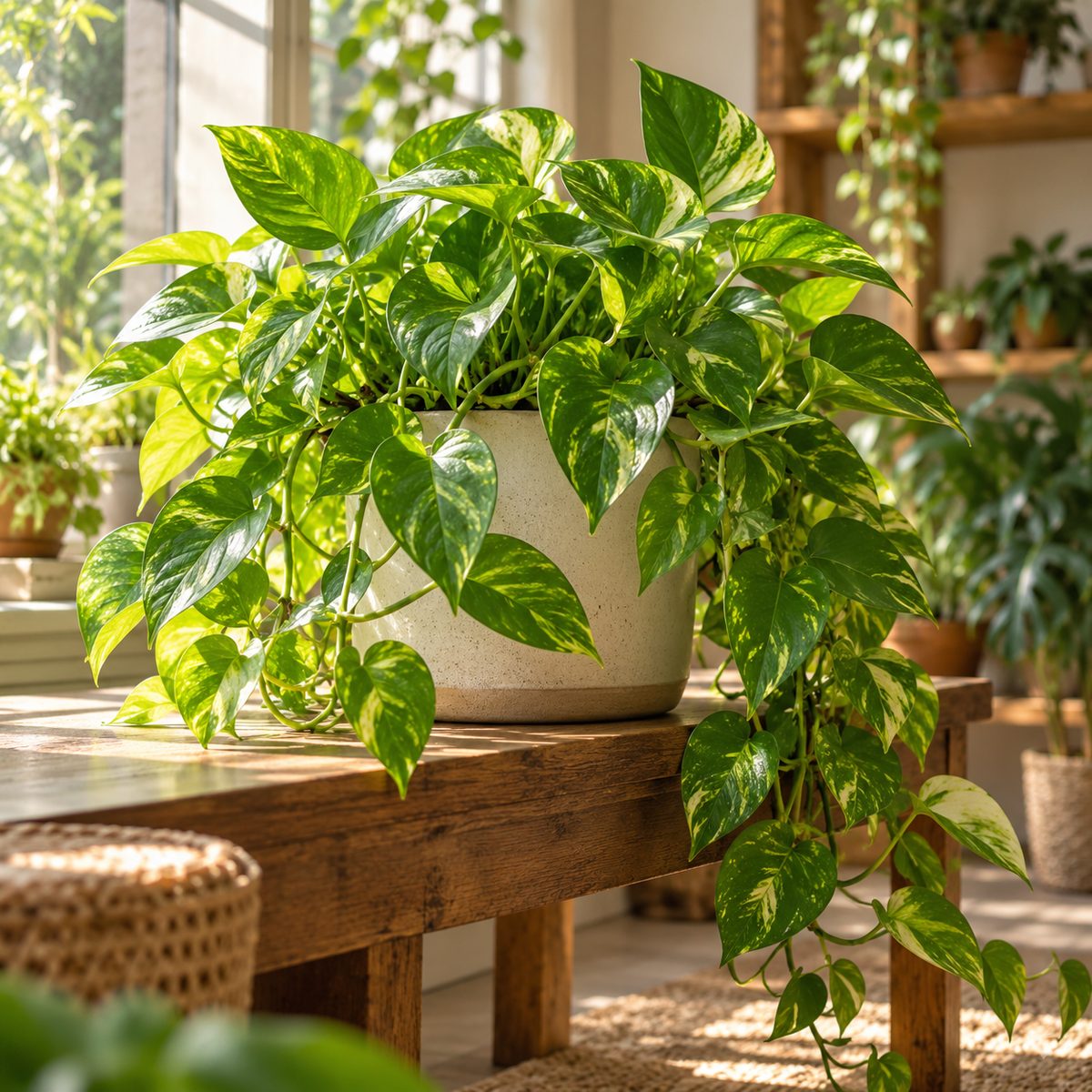 Planta de interior en maceta